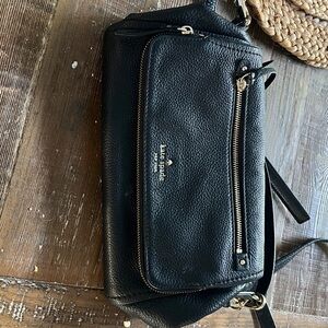 Kate Spade Black Pebbled Leather Shoulder Bag